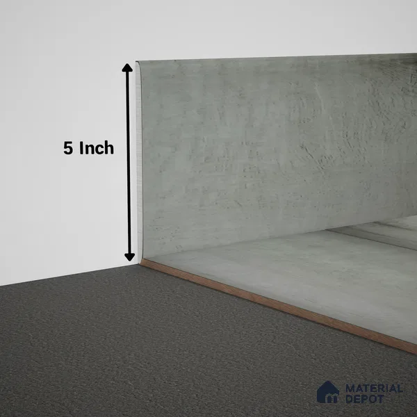 WPC Skirting Meriline PM 00545 AP | 8 ft x 5 inch - 15 mm | Compatibe for SPC Flooring SP 00076 B