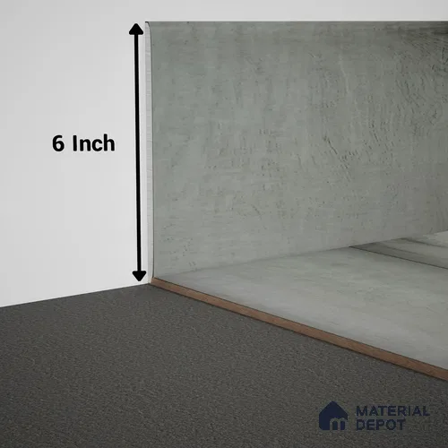WPC Skirting Meriline PM 00545 AJ | 8 ft x 6 inch - 12 mm | Compatibe for SPC Flooring SP 00076 B