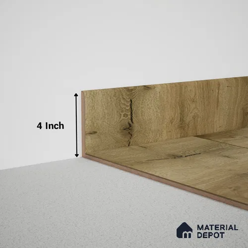 MDF Skirting Meriline PM 00546 L | 8 ft x 4 inch - 15 mm | Compatibe for SPC Flooring SP 00076 C