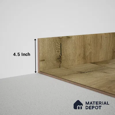 MDF Skirting Meriline PM 00546 E | 8 ft x 4.5 inch - 12 mm | Compatibe for SPC Flooring SP 00076 C