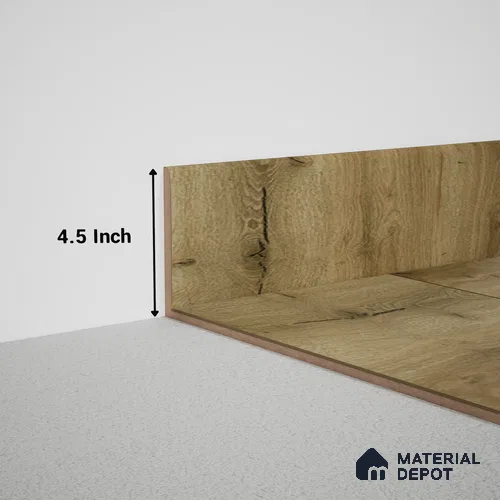 MDF Skirting Meriline PM 00546 E | 8 ft x 4.5 inch - 12 mm | Compatibe for SPC Flooring SP 00076 C