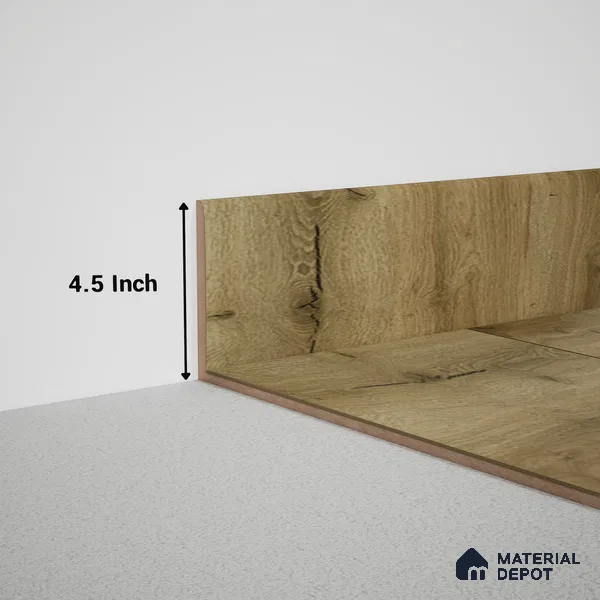 MDF Skirting Meriline PM 00546 E | 8 ft x 4.5 inch - 12 mm | Compatibe for SPC Flooring SP 00076 C