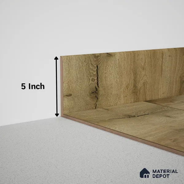 MDF Skirting Meriline PM 00546 N | 8 ft x 5 inch - 15 mm | Compatibe for SPC Flooring SP 00076 C