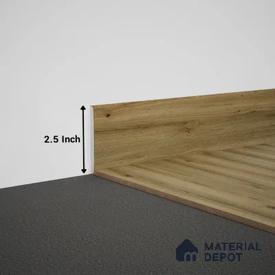 WPC Skirting Meriline PM 00546 AC | 8 ft x 2.5 inch - 12 mm | Compatibe for SPC Flooring SP 00076 C