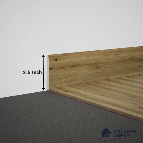 WPC Skirting Meriline PM 00546 AC | 8 ft x 2.5 inch - 12 mm | Compatibe for SPC Flooring SP 00076 C
