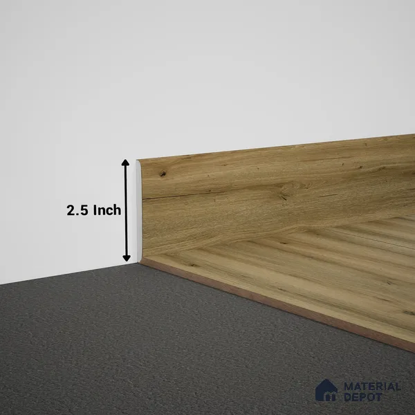 WPC Skirting Meriline PM 00546 AC | 8 ft x 2.5 inch - 12 mm | Compatibe for SPC Flooring SP 00076 C