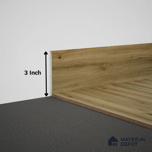WPC Skirting Meriline PM 00546 AD | 8 ft x 3 inch - 12 mm | Compatibe for SPC Flooring SP 00076 C
