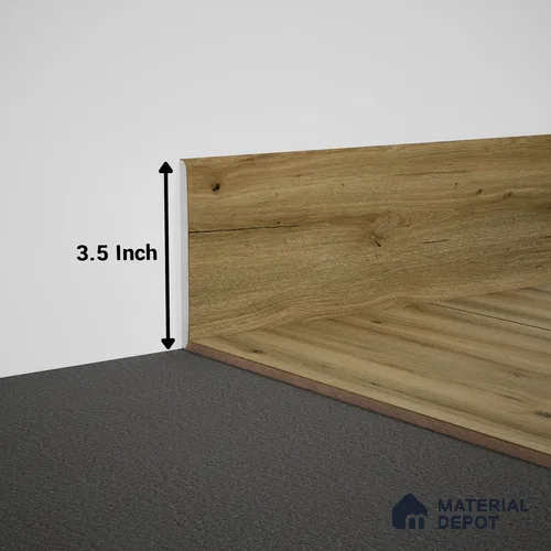 WPC Skirting Meriline PM 00546 AM | 8 ft x 3.5 inch - 15 mm | Compatibe for SPC Flooring SP 00076 C