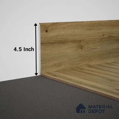 WPC Skirting Meriline PM 00546 AN | 8 ft x 4 inch - 15 mm | Compatibe for SPC Flooring SP 00076 C
