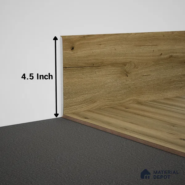 WPC Skirting Meriline PM 00546 AN | 8 ft x 4 inch - 15 mm | Compatibe for SPC Flooring SP 00076 C