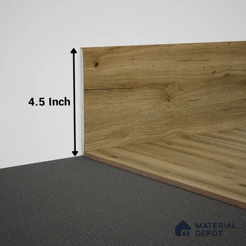 WPC Skirting Meriline PM 00546 AO | 8 ft x 4.5 inch - 15 mm | Compatibe for SPC Flooring SP 00076 C