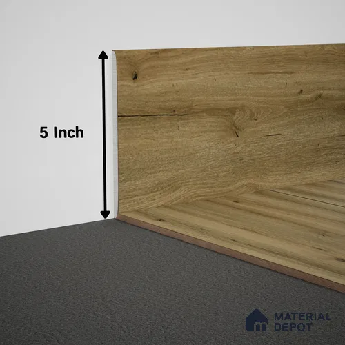 WPC Skirting Meriline PM 00546 AH | 8 ft x 5 inch - 12 mm | Compatibe for SPC Flooring SP 00076 C