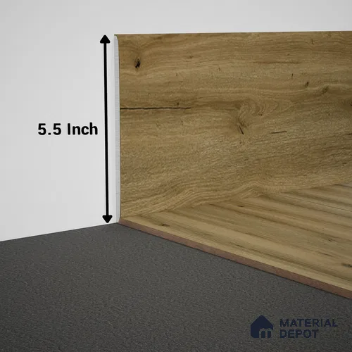 WPC Skirting Meriline PM 00546 AQ | 8 ft x 5.5 inch - 15 mm | Compatibe for SPC Flooring SP 00076 C