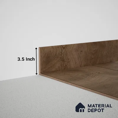 MDF Skirting Meriline PM 00547 C | 8 ft x 3.5 inch - 12 mm | Compatibe for SPC Flooring SP 00076 D