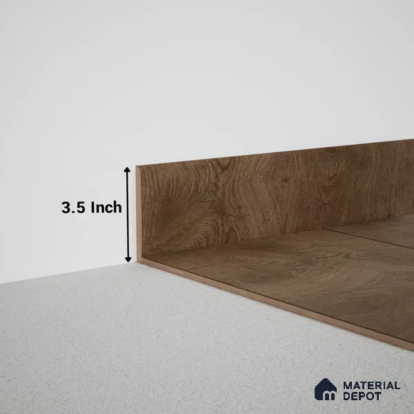 MDF Skirting Meriline PM 00547 C | 8 ft x 3.5 inch - 12 mm | Compatibe for SPC Flooring SP 00076 D