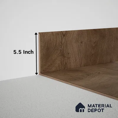 MDF Skirting Meriline PM 00547 O | 8 ft x 5.5 inch - 15 mm | Compatibe for SPC Flooring SP 00076 D