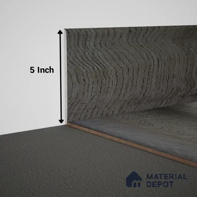 WPC Skirting Meriline PM 00547 AP | 8 ft x 5 inch - 15 mm | Compatibe for SPC Flooring SP 00076 D