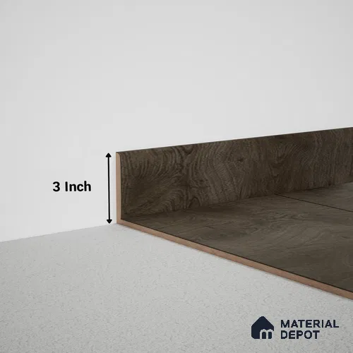 MDF Skirting Meriline PM 00548 J | 8 ft x 3 inch - 15 mm | Compatibe for SPC Flooring SP 00076 E