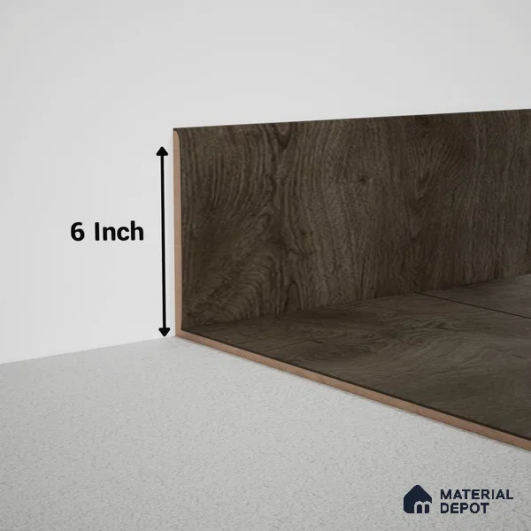 MDF Skirting Meriline PM 00548 H | 8 ft x 6 inch - 12 mm | Compatibe for SPC Flooring SP 00076 E