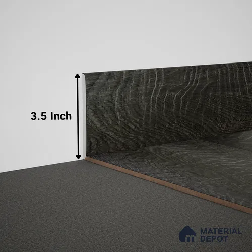 WPC Skirting Meriline PM 00548 AM | 8 ft x 3.5 inch - 15 mm | Compatibe for SPC Flooring SP 00076 E