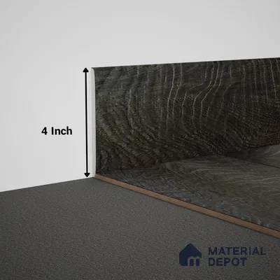 WPC Skirting Meriline PM 00548 AF | 8 ft x 4 inch - 12 mm | Compatibe for SPC Flooring SP 00076 E