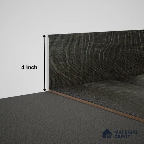 WPC Skirting Meriline PM 00548 AN | 8 ft x 4 inch - 15 mm | Compatibe for SPC Flooring SP 00076 E