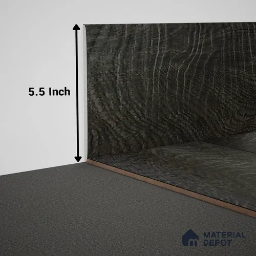 WPC Skirting Meriline PM 00548 AQ | 8 ft x 5.5 inch - 15 mm | Compatibe for SPC Flooring SP 00076 E