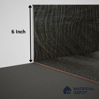 WPC Skirting Meriline PM 00548 AR | 8 ft x 6 inch - 15 mm | Compatibe for SPC Flooring SP 00076 E
