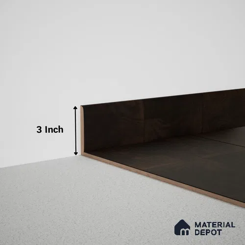 MDF Skirting Meriline PM 00549 B | 8 ft x 3 inch - 12 mm | Compatibe for SPC Flooring SP 00076 F
