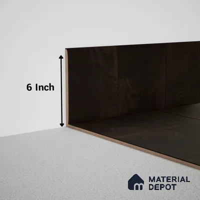 MDF Skirting Meriline PM 00549 H | 8 ft x 6 inch - 12 mm | Compatibe for SPC Flooring SP 00076 F