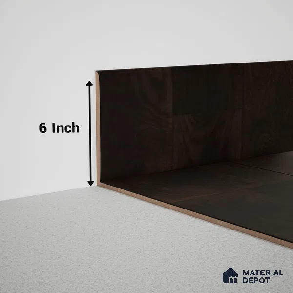 MDF Skirting Meriline PM 00549 H | 8 ft x 6 inch - 12 mm | Compatibe for SPC Flooring SP 00076 F