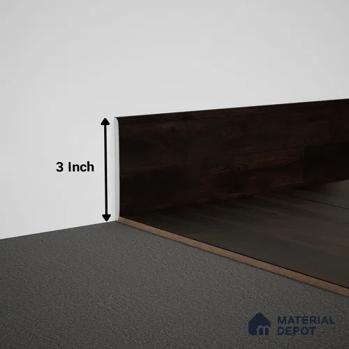 WPC Skirting Meriline PM 00549 AD | 8 ft x 3 inch - 12 mm | Compatibe for SPC Flooring SP 00076 F