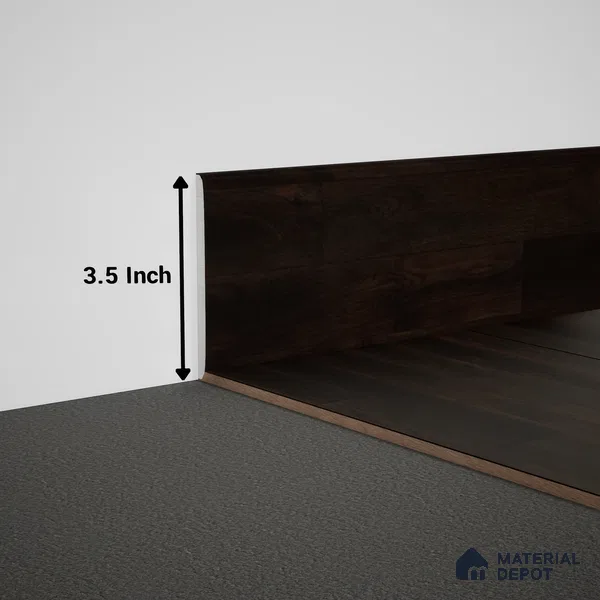 WPC Skirting Meriline PM 00549 AE | 8 ft x 3.5 inch - 12 mm | Compatibe for SPC Flooring SP 00076 F