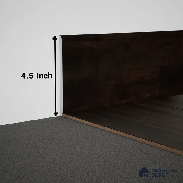 WPC Skirting Meriline PM 00549 AG | 8 ft x 4.5 inch - 12 mm | Compatibe for SPC Flooring SP 00076 F
