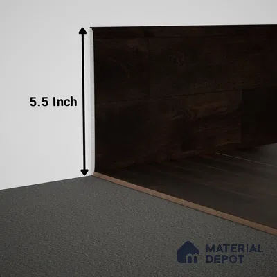 WPC Skirting Meriline PM 00549 AI | 8 ft x 5.5 inch - 12 mm | Compatibe for SPC Flooring SP 00076 F
