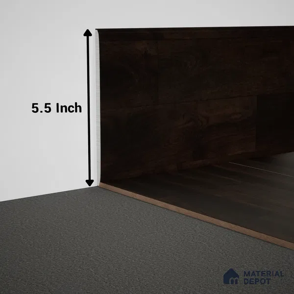 WPC Skirting Meriline PM 00549 AI | 8 ft x 5.5 inch - 12 mm | Compatibe for SPC Flooring SP 00076 F