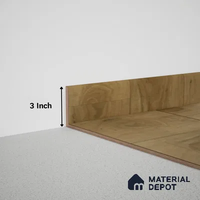 MDF Skirting Meriline PM 00550 B | 8 ft x 3 inch - 12 mm | Compatibe for SPC Flooring SP 00076 G