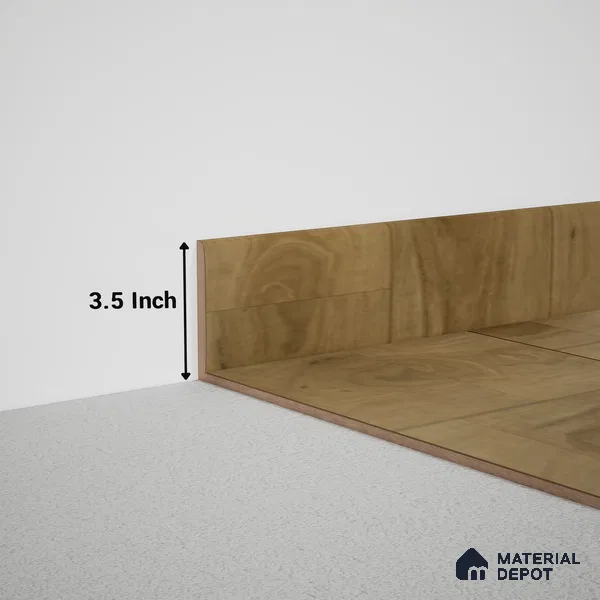 MDF Skirting Meriline PM 00550 K | 8 ft x 3.5 inch - 15 mm | Compatibe for SPC Flooring SP 00076 G