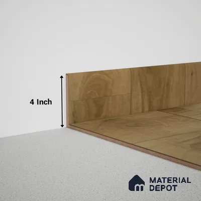 MDF Skirting Meriline PM 00550 D | 8 ft x 4 inch - 12 mm | Compatibe for SPC Flooring SP 00076 G