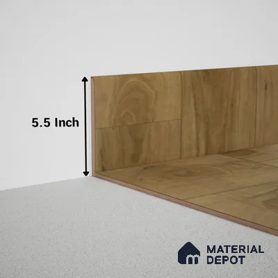 MDF Skirting Meriline PM 00550 G | 8 ft x 5.5 inch - 12 mm | Compatibe for SPC Flooring SP 00076 G