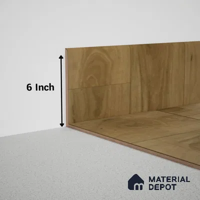 MDF Skirting Meriline PM 00550 P | 8 ft x 6 inch - 15 mm | Compatibe for SPC Flooring SP 00076 G