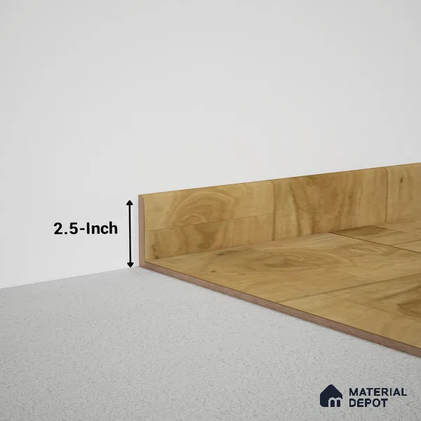 MDF Skirting Meriline PM 00550 | 8 ft x 2.5 inch - 12 mm | Compatibe for SPC Flooring SP 00076 G