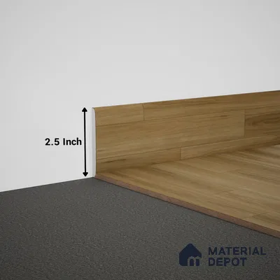 WPC Skirting Meriline PM 00550 AC | 8 ft x 2.5 inch - 12 mm | Compatibe for SPC Flooring SP 00076 G