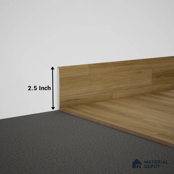 WPC Skirting Meriline PM 00550 AC | 8 ft x 2.5 inch - 12 mm | Compatibe for SPC Flooring SP 00076 G