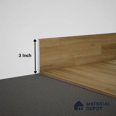 WPC Skirting Meriline PM 00550 AL | 8 ft x 3 inch - 15 mm | Compatibe for SPC Flooring SP 00076 G