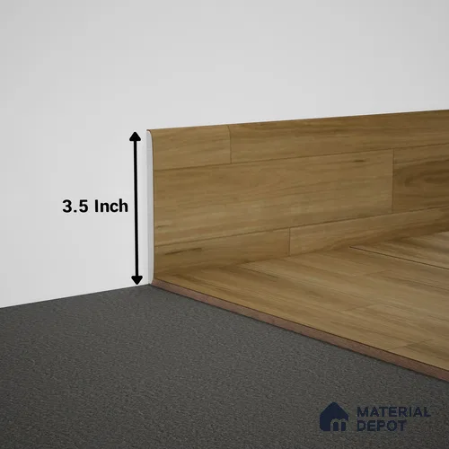WPC Skirting Meriline PM 00550 AE | 8 ft x 3.5 inch - 12 mm | Compatibe for SPC Flooring SP 00076 G