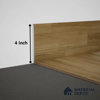 WPC Skirting Meriline PM 00550 AF | 8 ft x 4 inch - 12 mm | Compatibe for SPC Flooring SP 00076 G