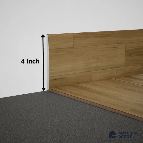 WPC Skirting Meriline PM 00550 AF | 8 ft x 4 inch - 12 mm | Compatibe for SPC Flooring SP 00076 G