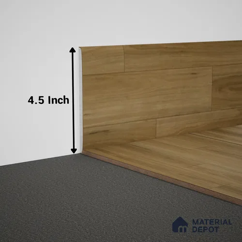 WPC Skirting Meriline PM 00550 AO | 8 ft x 4.5 inch - 15 mm | Compatibe for SPC Flooring SP 00076 G