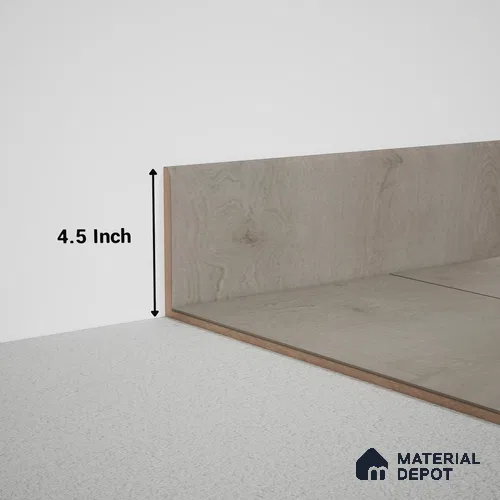 MDF Skirting Meriline PM 00544 E | 8 ft x 4.5 inch - 12 mm | Compatibe for SPC Flooring SP 00076